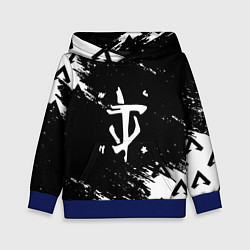 Толстовка-худи детская Doom палач лого, цвет: 3D-синий