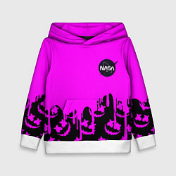 Толстовка-худи детская Marshmello neon nasa, цвет: 3D-белый