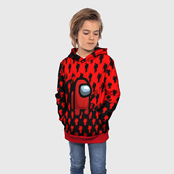 Толстовка-худи детская Billie Eilish x Among us, цвет: 3D-красный — фото 2