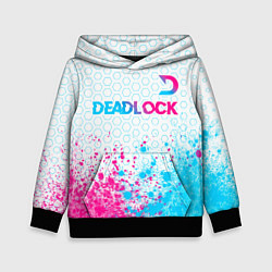 Толстовка-худи детская Deadlock neon gradient style посередине, цвет: 3D-черный