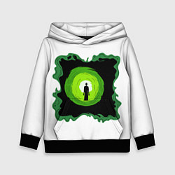 Толстовка-худи детская Одинокий пришелец, цвет: 3D-черный