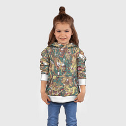 Толстовка-худи детская Монстры и девушки, цвет: 3D-белый — фото 2