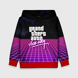 Толстовка-худи детская GTA retro wave, цвет: 3D-красный
