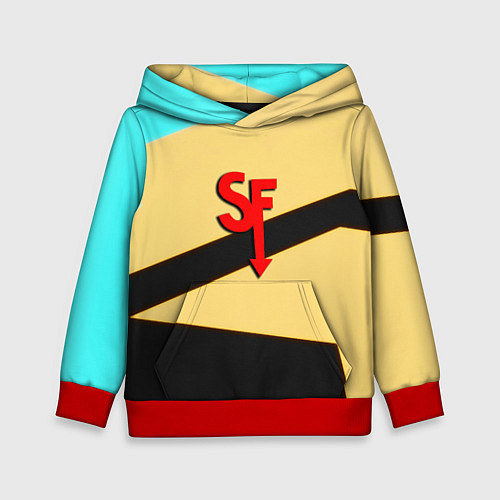 Детская толстовка Салли фейс геометрия / 3D-Красный – фото 1