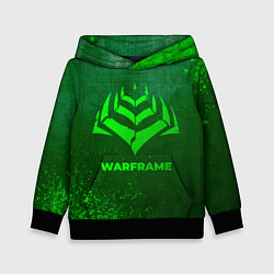 Толстовка-худи детская Warframe - green gradient, цвет: 3D-черный