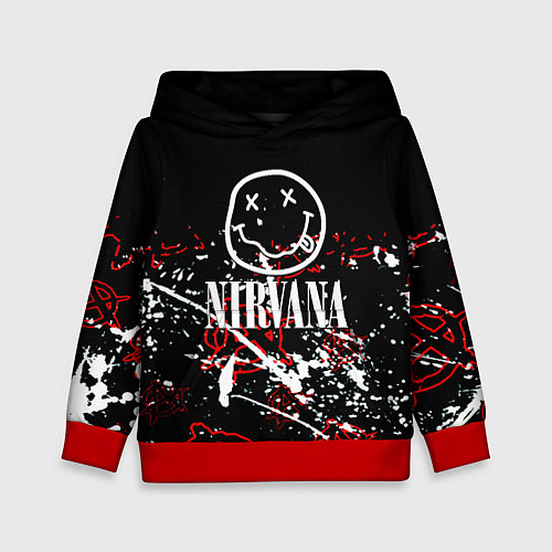 Детская толстовка Nirvana анархия / 3D-Красный – фото 1