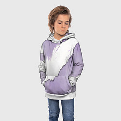 Толстовка-худи детская Штукатурка и лавандовая краска, цвет: 3D-белый — фото 2