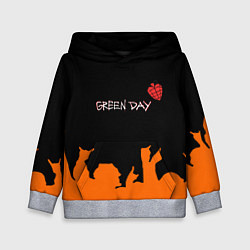 Толстовка-худи детская Green day rock, цвет: 3D-меланж