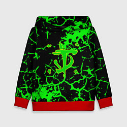 Толстовка-худи детская DOOM кислотная земля, цвет: 3D-красный