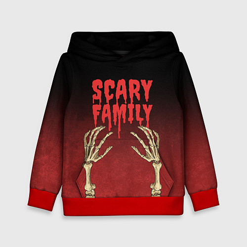 Детская толстовка Scary famyli / 3D-Красный – фото 1