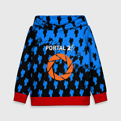 Толстовка-худи детская Portal человечки, цвет: 3D-красный