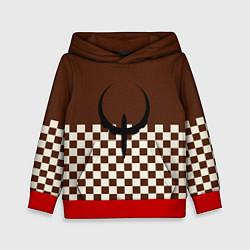 Толстовка-худи детская Квейк ретро паттерн, цвет: 3D-красный