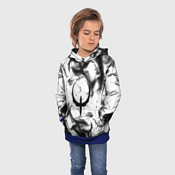 Толстовка-худи детская Quake fire black, цвет: 3D-синий — фото 2