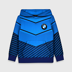 Толстовка-худи детская BMW geometry blue, цвет: 3D-синий