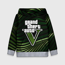 Толстовка-худи детская Grand Theft Auto V - logo, цвет: 3D-меланж