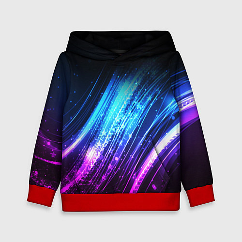 Детская толстовка Неоновые звёзды текстура / 3D-Красный – фото 1