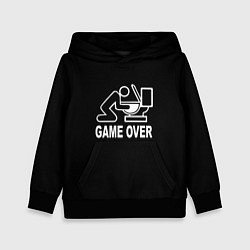 Толстовка-худи детская Конец игры у унитаза, цвет: 3D-черный