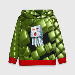 Толстовка-худи детская Minecraft ghost, цвет: 3D-красный