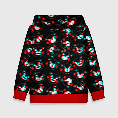 Детская толстовка Монокума глитч / 3D-Красный – фото 1