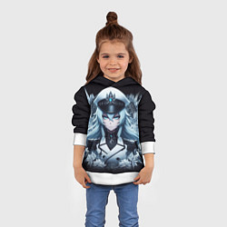 Толстовка-худи детская Эсдес строга и элегантна, цвет: 3D-белый — фото 2