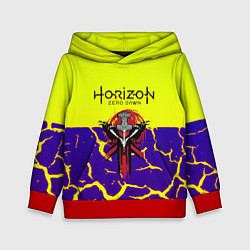 Толстовка-худи детская Horizon zero dawn разломы, цвет: 3D-красный