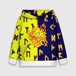 Толстовка-худи детская Samurai japan symbol, цвет: 3D-белый