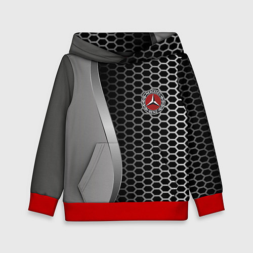 Детская толстовка Mercedes металическая сетка / 3D-Красный – фото 1