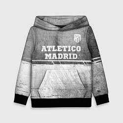 Толстовка-худи детская Atletico Madrid - grey gradient посередине, цвет: 3D-черный