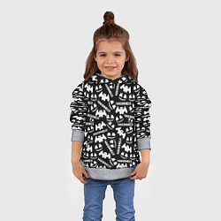 Толстовка-худи детская Marshmello pattern music, цвет: 3D-меланж — фото 2