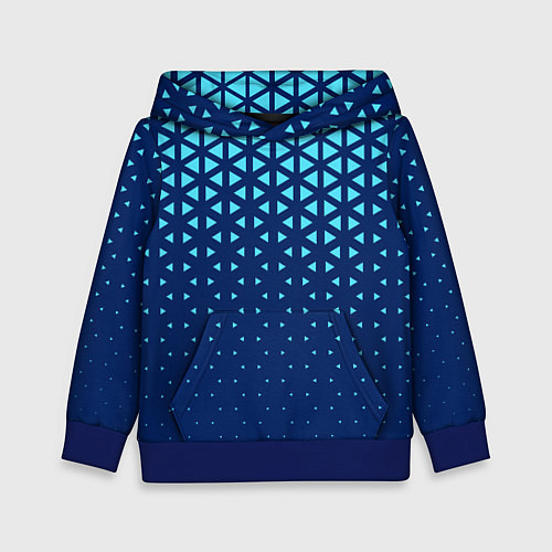 Детская толстовка Геометрический градиент - сине-голубой / 3D-Синий – фото 1