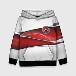 Толстовка-худи детская Mercedes benz авто, цвет: 3D-черный