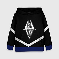 Толстовка-худи детская The Elder Scrolls geometry steel, цвет: 3D-синий