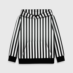 Толстовка-худи детская Полоски - Битлджус, цвет: 3D-черный