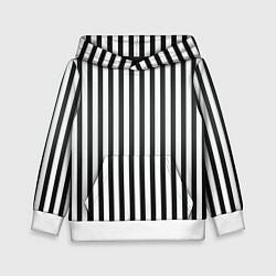 Толстовка-худи детская Полоски - Битлджус, цвет: 3D-белый