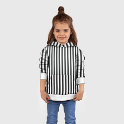 Толстовка-худи детская Полоски - Битлджус, цвет: 3D-белый — фото 2