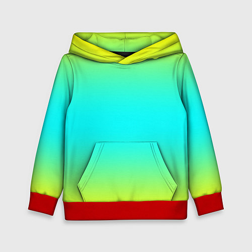 Детская толстовка Кислотный градиент абстракция / 3D-Красный – фото 1