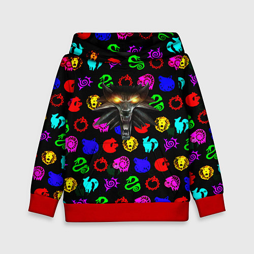 Детская толстовка Ведьмак x dota / 3D-Красный – фото 1