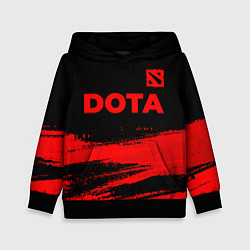 Толстовка-худи детская Dota - red gradient посередине, цвет: 3D-черный