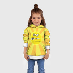 Толстовка-худи детская Руки вверх компакт диск, цвет: 3D-белый — фото 2