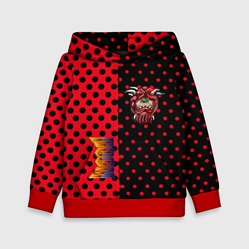 Детская толстовка Doom pattern steell / 3D-Красный – фото 1