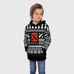Толстовка-худи детская Dota pattern game, цвет: 3D-черный — фото 2