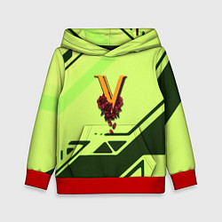 Толстовка-худи детская Valentinos geometry steel, цвет: 3D-красный