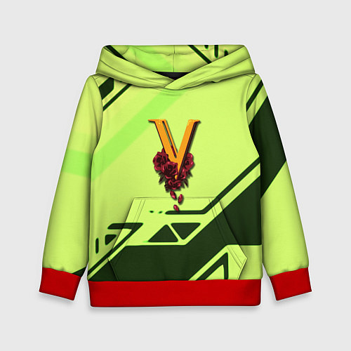 Детская толстовка Valentinos geometry steel / 3D-Красный – фото 1