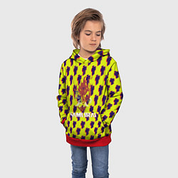 Толстовка-худи детская Samurai человечки, цвет: 3D-красный — фото 2