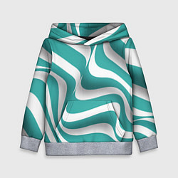 Толстовка-худи детская Абстрактные объёмные полосы - оптическая иллюзия, цвет: 3D-меланж