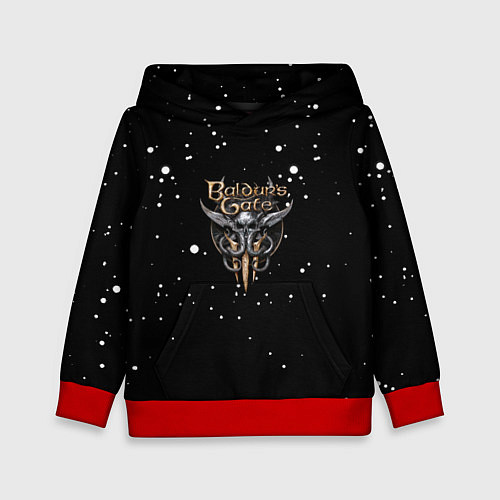 Детская толстовка Baldurs Gate белые краски / 3D-Красный – фото 1