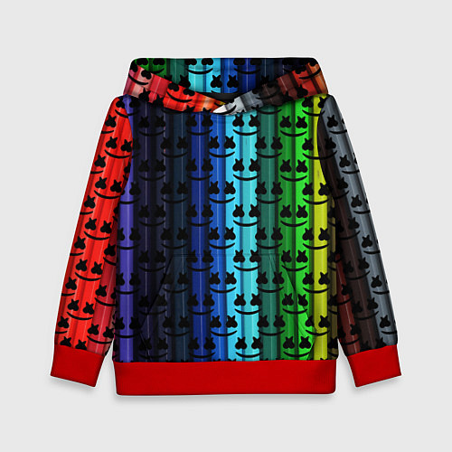Детская толстовка Marshmello gradient / 3D-Красный – фото 1