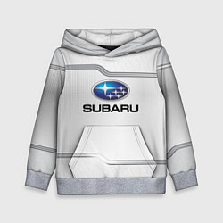 Толстовка-худи детская Subaru auto steel metal, цвет: 3D-меланж