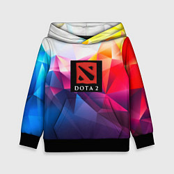 Толстовка-худи детская DOTA geometry neon, цвет: 3D-черный