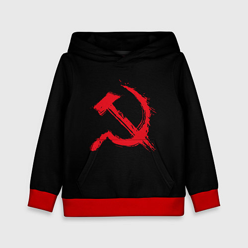 Детская толстовка СССР логотип серп и молот / 3D-Красный – фото 1